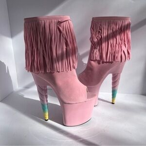 Ellie 7" Unicorn Heel Platform Shoes Stripper  Pole Dance Stilettos  777 Prince